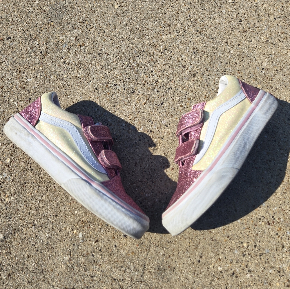 Vans Pink Glitter Shoes sz 13c